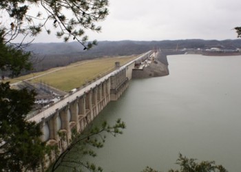 Wolf Creek Dam at Cumberland Lake